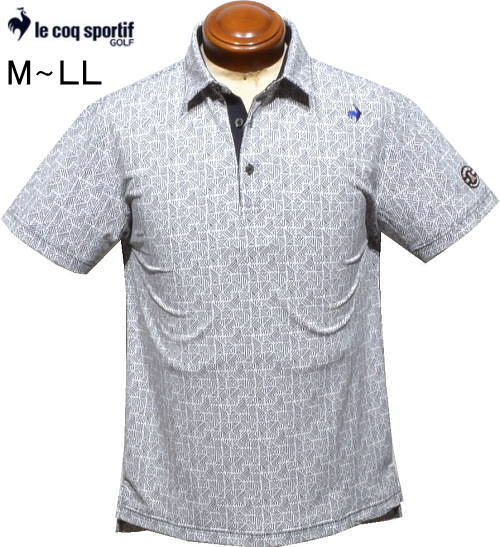 ルコックゴルフ　メンズ　半袖ポロシャツ　QGMXJA18　ネイビー