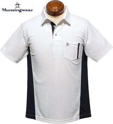 マンシング　メンズ　半袖ポロシャツ　MGMVJA03CH　ホワイト紺