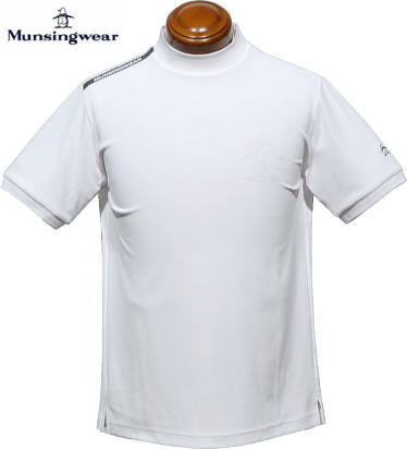 マンシング　メンズ　モックネック半袖シャツ　MGMVJA04　ホワイト