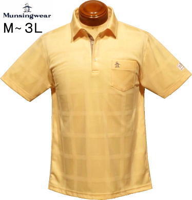 マンシングウェア　メンズ　半袖ポロシャツ　MGMXJA10　オレンジイエロー