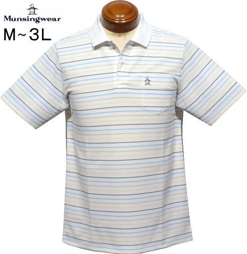 マンシングウェア　メンズ　半袖ポロシャツ　MGMXJA21　ホワイト