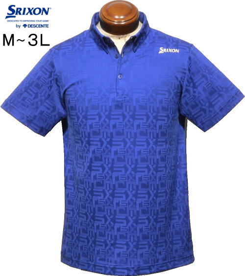 スリクソンbyデサント　メンズ　半袖ポロシャツ　RGMXJA04　ブルー