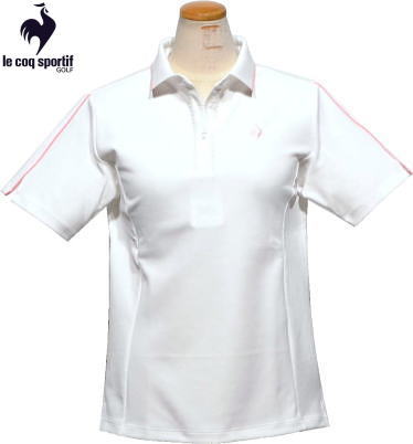 ルコックゴルフ　レディース　半袖ポロシャツ　QGWVJA01　ホワイト