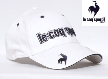 ルコックゴルフ　メンズ　帽子　QGMVJC00　ホワイト紺