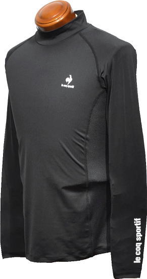 ルコックゴルフ　メンズ　ハイネックアンダーシャツ　QGMTJM00　ブラック