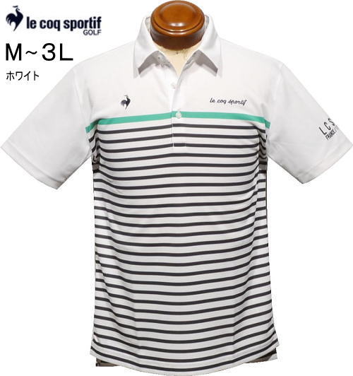 ルコックゴルフ　メンズ　半袖ポロシャツ　LG6SHS04M　ホワイト