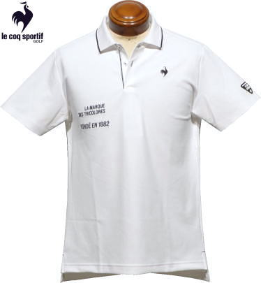 ルコックゴルフ　メンズ　半袖ポロシャツ　QGMVJA03　ホワイト