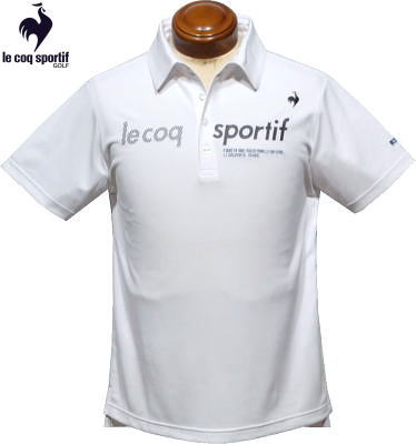 ルコックゴルフ　メンズ　半袖ポロシャツ　QGMVJA14　ホワイト