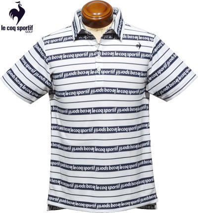 ルコックゴルフ　メンズ　半袖ポロシャツ　QGMVJA15　ネイビー