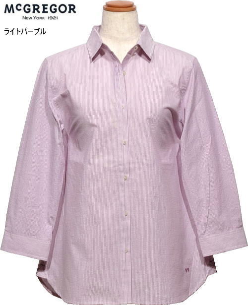 マクレガー チュニック丈七分袖シャツ レディース 311156271　ライトパープル