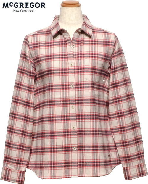 マックレガー レディース ネルシャツ 3111755801 レッド