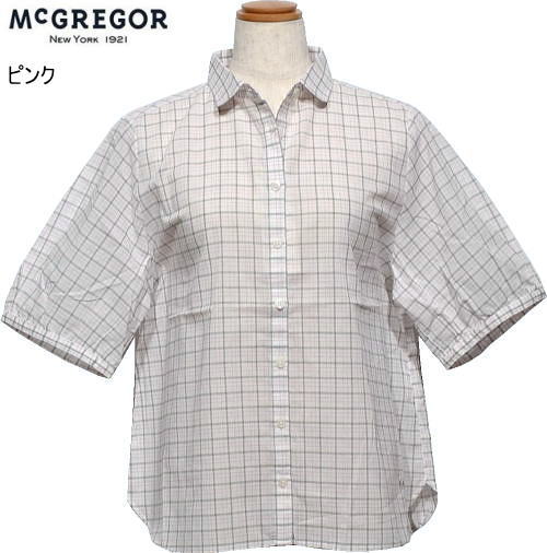 マックレガー レディース 半袖シャツ 311165502 ピンク