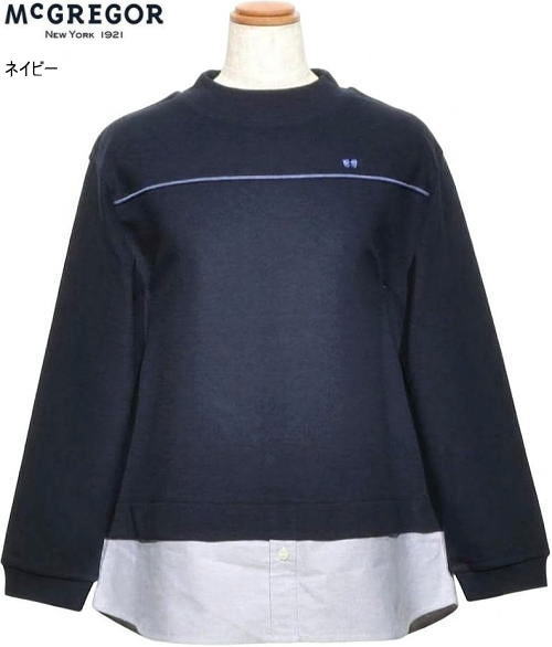 マクレガー レディース レイヤード風トレーナー 311716672 ネイビー