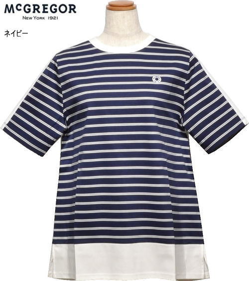 マックレガー　レディース　チュニック丈Tシャツ　311726371　ネイビー