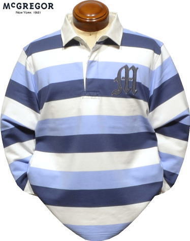 マックレガー　メンズ　ラガーシャツ　111614101　ブルー紺