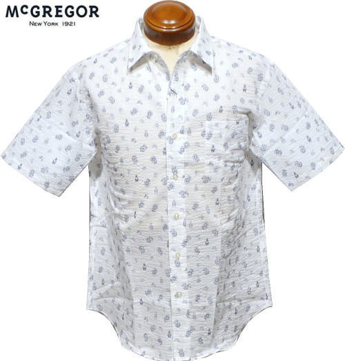 マックレガー　メンズ　半袖シャツ　111163501　アイボリー