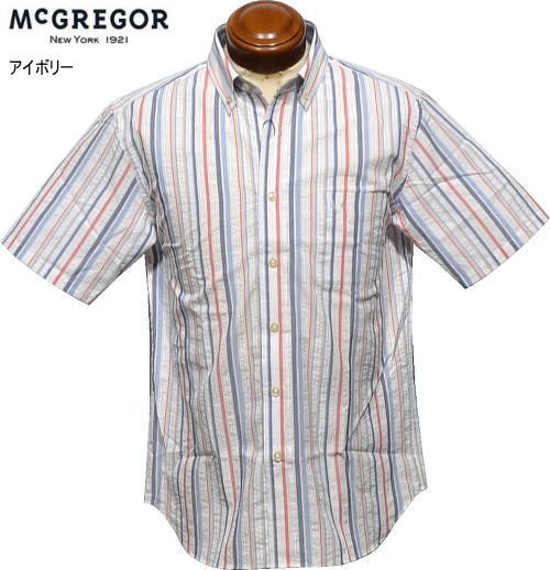 マックレガー　メンズ　サッカー半袖シャツ　111166101　アイボリー