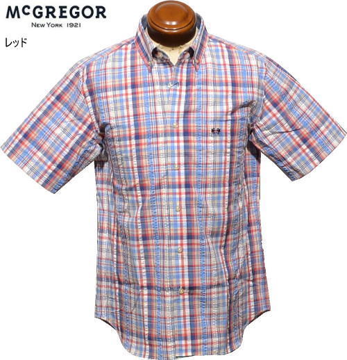 マックレガー　メンズ　サッカー半袖シャツ　111166101　レッド