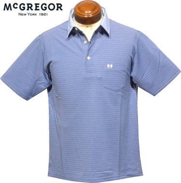 マックレガー　メンズ　半袖ポロシャツ　111622508　ブルー