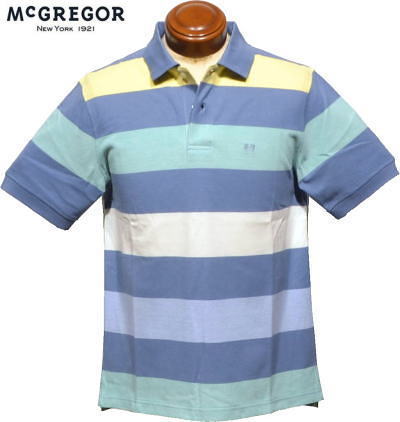 マックレガー　メンズ　半袖ポロシャツ　111623302　ブルー