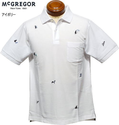 マックレガー　メンズ　半袖ポロシャツ　111625103　アイボリー