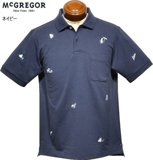 マックレガー　メンズ　半袖ポロシャツ　111625103　ネイビー