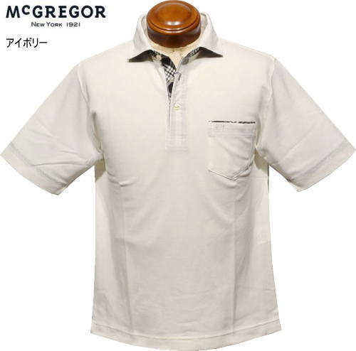 マックレガー　メンズ　半袖ポロシャツ　111625401　アイボリー