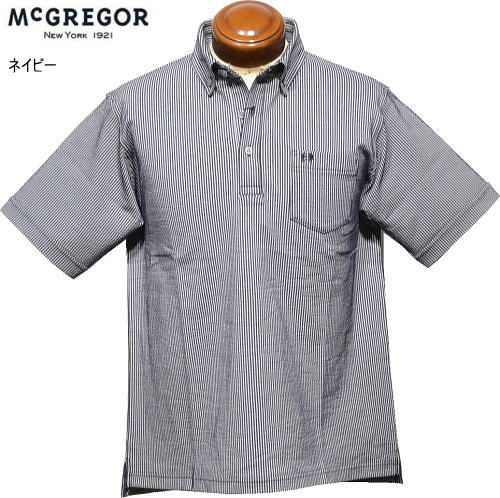 マックレガー　メンズ　サッカー半袖ポロシャツ　111626101　ネイビー