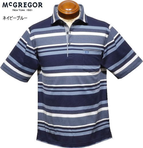 マクレガー 半袖ポロシャツ メンズ 111626102　ネイビーブルー
