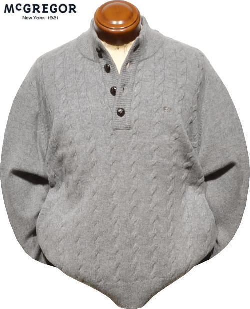 マックレガー メンズ ハーフボタンセーター 111635801 グレー