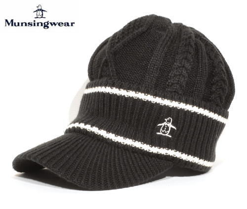 マンシング　レディース　ツバ付きニットキャップ　MG5FCP41L　ブラック