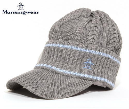 マンシング　レディース　ツバ付きニットキャップ　MG5FCP41L　グレー