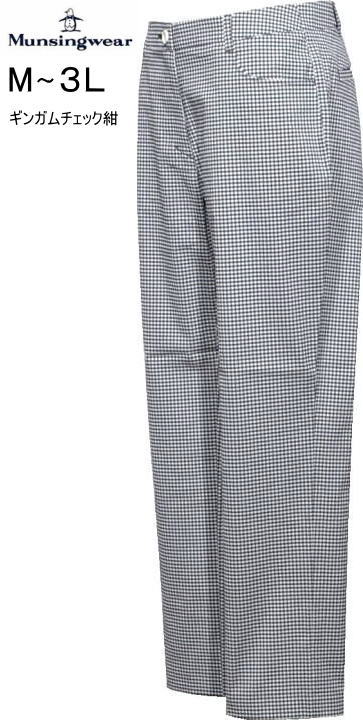 マンシング　レディース　サッカー素材パンツ　MG6SLP39L　ギンガムチェック紺