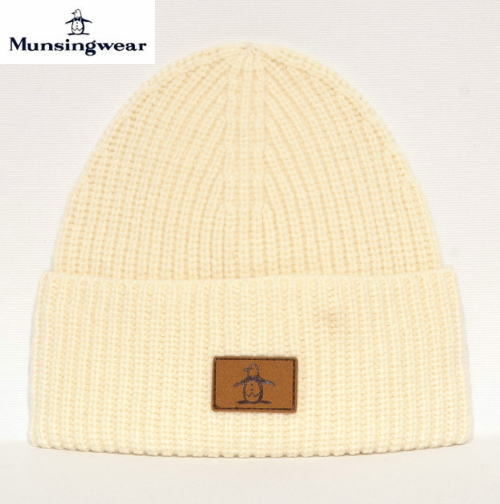 マンシング　メンズ　レディース　ユニセックスモデル　ニット帽　MG5FCP41U　アイボリー