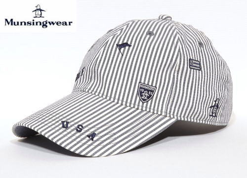 マンシング　ユニセックスモデル　帽子　MG6SCP03U　ホワイト紺