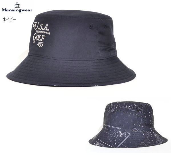 マンシング　メンズ　レディース　ユニセックスモデル　バケットハット　MG6SCP71U　ネイビー