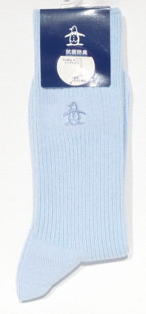 マンシング　メンズ　ワンポイント刺繡入り定番ソックス　MG5SSO00M　サックス