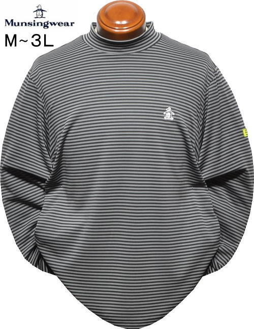 マンシング　メンズ　モックネック長袖シャツ　MG5FLS24M　ブラック