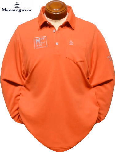 マンシングウェア　メンズ　長袖ポロシャツ　MGMWJB09　オレンジ