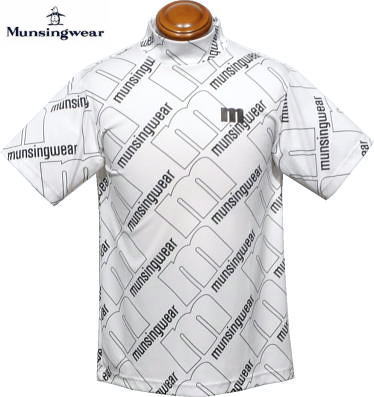 マンシングウェア　エンボイ　メンズ　モックネック半袖シャツ　MEMVJA09　ホワイト