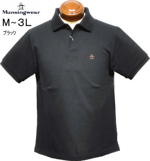 マンシング　メンズ　10年半袖ポロシャツ　MG6SHS00M　ブラック