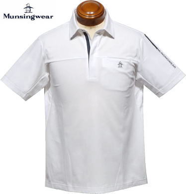 マンシング　メンズ　半袖ポロシャツ　MGMVJA06　ホワイト紺