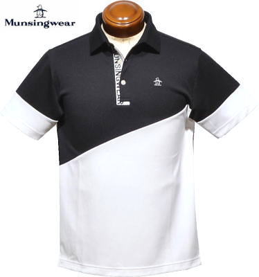 マンシング　メンズ　半袖ポロシャツ　MGMVJA09　ブラック白