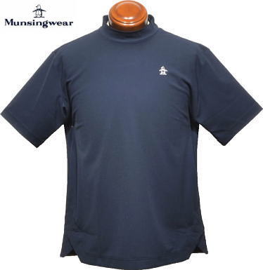 マンシングウェア　メンズ　半袖モックネックシャツ　MGMVJA15　ネイビー