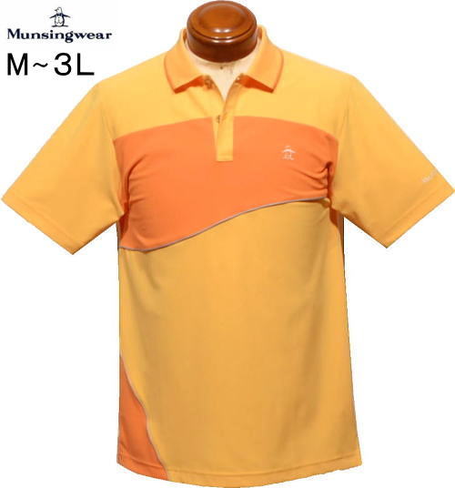マンシング　メンズ　半袖ポロシャツ　MGMXJA12　オレンジイエロー