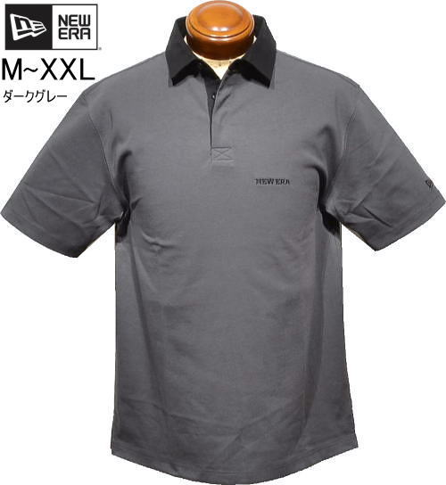 ニューエラゴルフ メンズ 半袖ラガーシャツ 14859913 ダークグレー