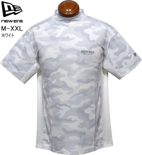 ニューエラゴルフ　メンズ　モックネック半袖シャツ　14859926　ホワイト