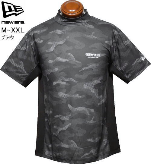 ニューエラゴルフ　メンズ　モックネック半袖シャツ　14859927　ブラック